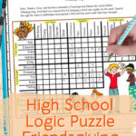 Thanksgiving Or Friendsgiving Logic Puzzle For High School Regarding Thanksgiving Logic Puzzles For Middle School