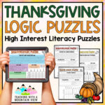 Thanksgiving Reading Logic Puzzles | Activities For Enrichment Throughout Thanksgiving Logic Puzzles For Middle School