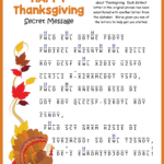 Thanksgiving Secret Message Puzzle Inside Thanksgiving Secret Message Puzzle