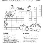 Thanksgiving Themed Crossword Puzzles • Beeloo Printable Crafts For Thanksgiving Themed Crossword Puzzle