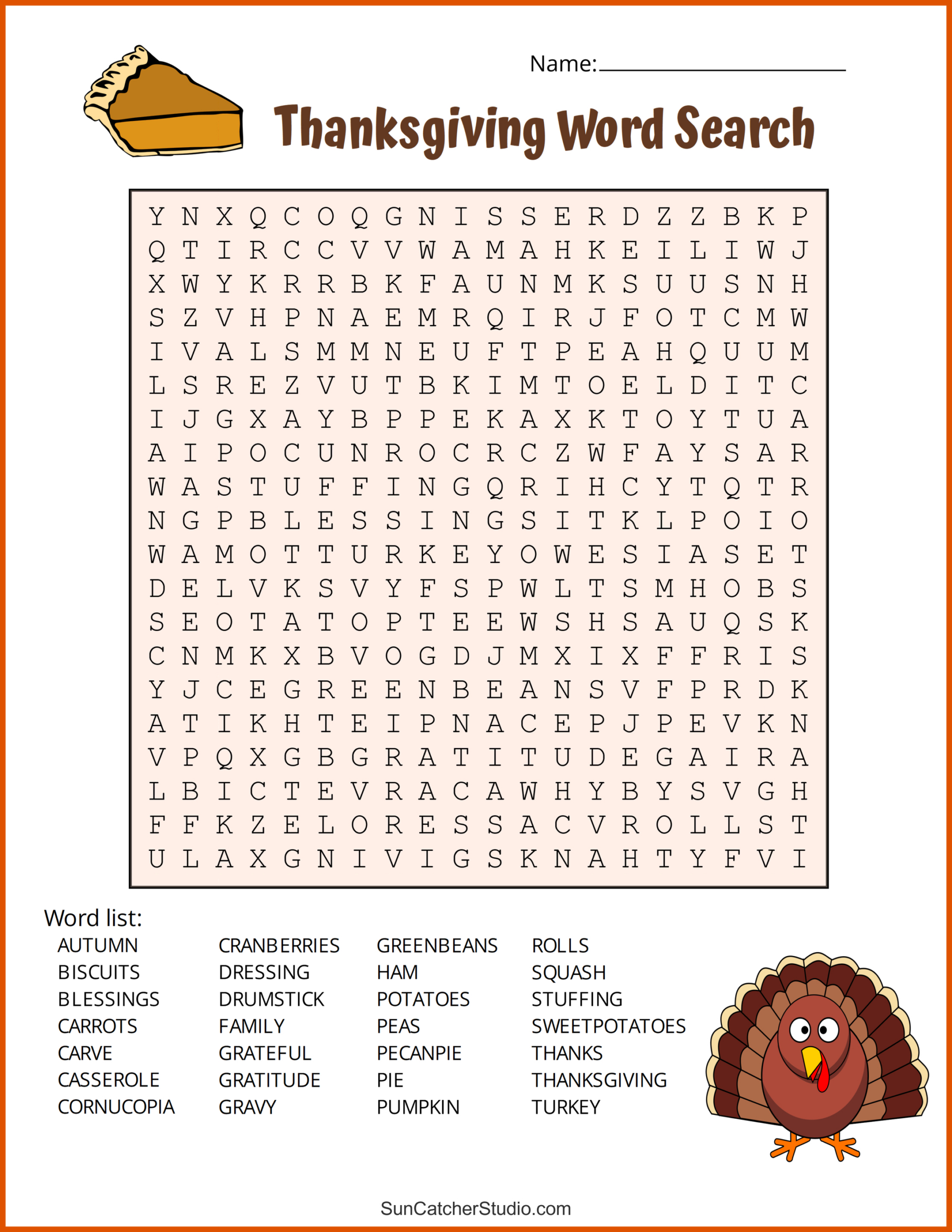 Thanksgiving Word Search (Free Printable Puzzles) – Free pertaining to Thanksgiving A Massive Word Search Puzzle Answer Key
