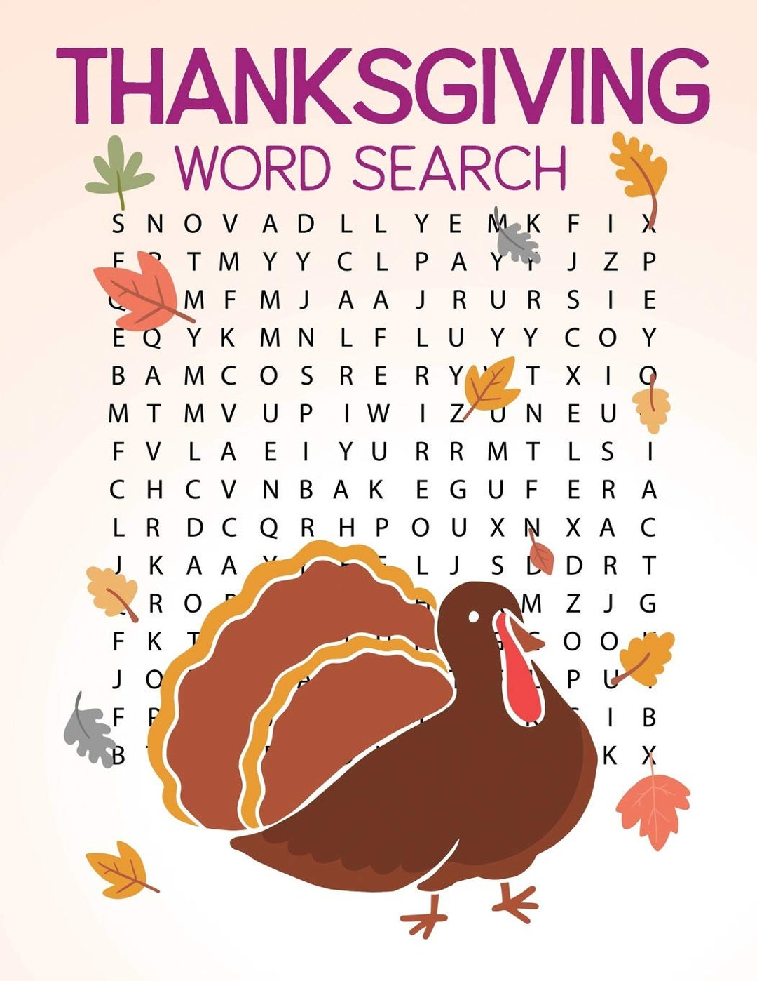 Thanksgiving Word Search: Large Print Thanksgiving Word Search throughout Thanksgiving A Massive Word Search Puzzle