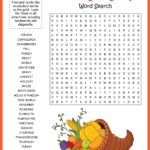 Thanksgiving Word Search Pertaining To Thanksgiving Crossword Puzzles Hard