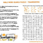 Thanksgiving Word Search Puzzle » Reasons For Hope* Jesus With Christian Thanksgiving Puzzles