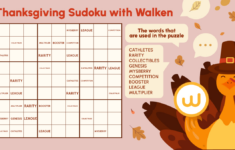 Walken (@Walken_Io) On X: "🦃 Thanksgiving Sudoku With #Walken_Io throughout Thanksgiving Sudoku Puzzle Answers