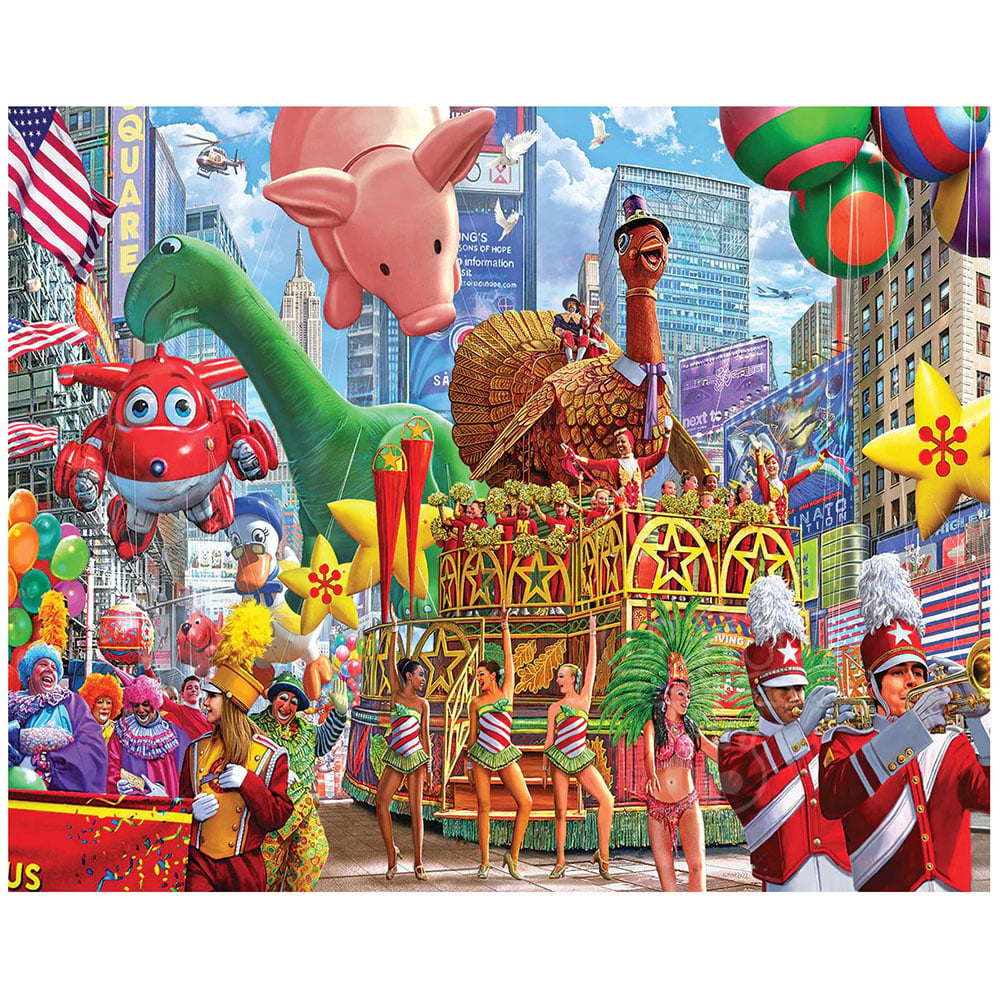 White Mountain Thanksgiving Parade Puzzle 1000Pcs - Puzzles Canada intended for Thanksgiving Parade Puzzle