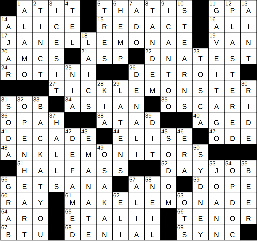 0604-25 Ny Times Crossword 4 Jun 25, Wednesday - Nyxcrossword within White Christmas Singer Informally Crossword