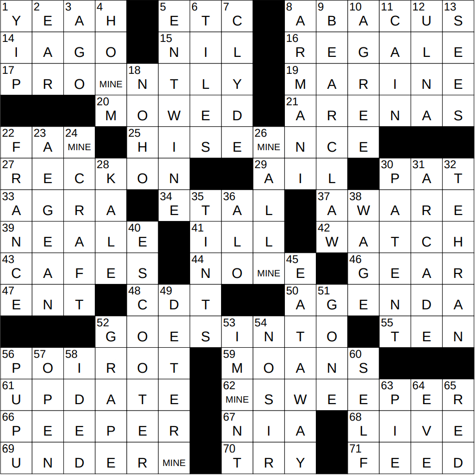 1002 25 ny times crossword 2 oct 25 thursday nyxcrossword pertaining to christmas story villain nyt crossword 1002-25 Ny Times Crossword 2 Oct 25, Thursday - Nyxcrossword pertaining to Christmas Story Villain Nyt Crossword