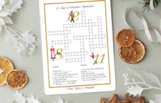 12 Days Of Christmas Crossword Puzzles (Free Printable) - Once with regard to Christmas Decoration Nyt Crossword