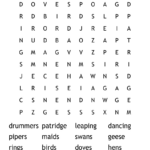 12 Days Of Christmas Word Search   Wordmint Inside Twelve Days Of Christmas Crossword Puzzle