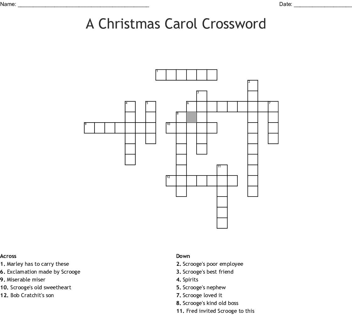 a christmas carol crossword printable with a christmas carol role crossword A Christmas Carol Crossword Printable with A Christmas Carol Role Crossword