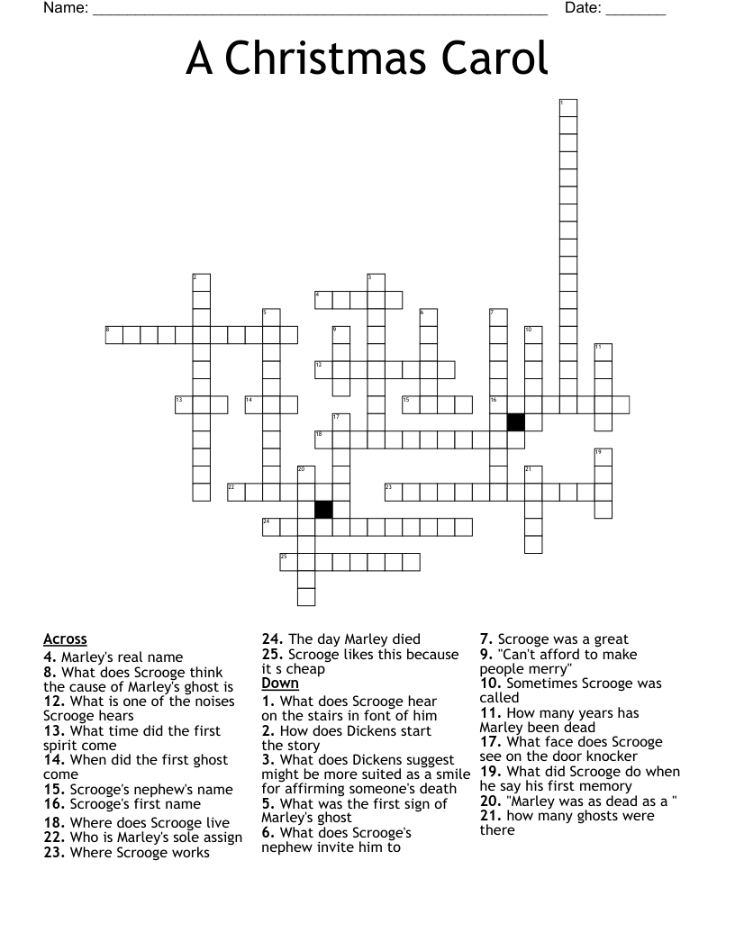 a christmas carol crossword wordmint for christmas carol start crossword A Christmas Carol Crossword - Wordmint for Christmas Carol Start Crossword