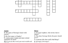 A Christmas Carol Crossword - Wordmint inside Christmas Eve Visitor Crossword Clue