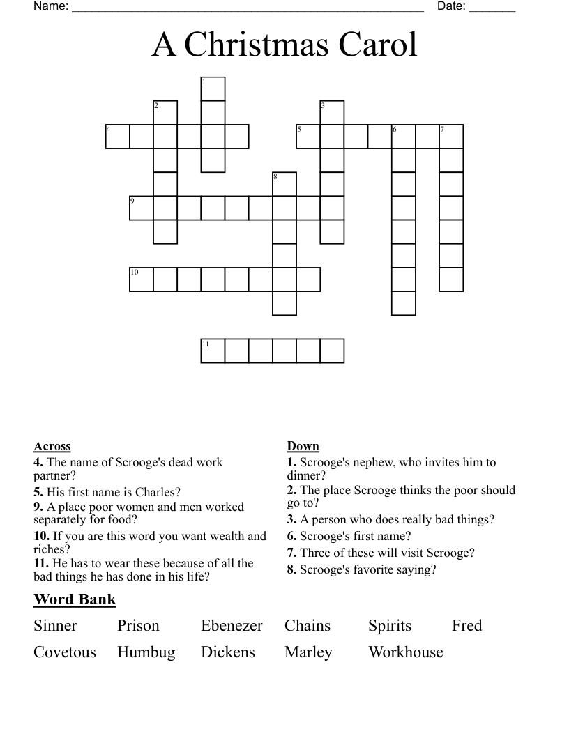 a christmas carol crossword wordmint inside christmas eve visitor crossword clue A Christmas Carol Crossword - Wordmint inside Christmas Eve Visitor Crossword Clue