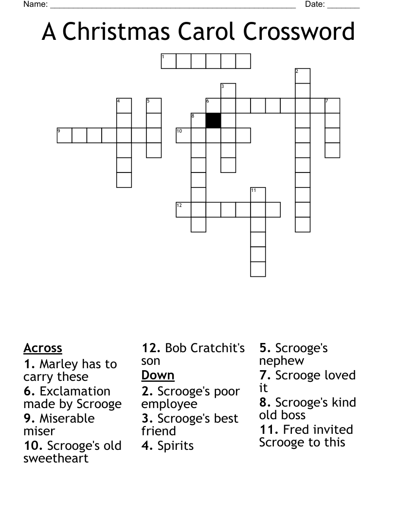 a christmas carol crossword wordmint inside popular christmas carol crossword A Christmas Carol Crossword - Wordmint inside Popular Christmas Carol Crossword