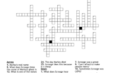 A Christmas Carol Crossword - Wordmint intended for One Of 11 In A Christmas Carol Crossword