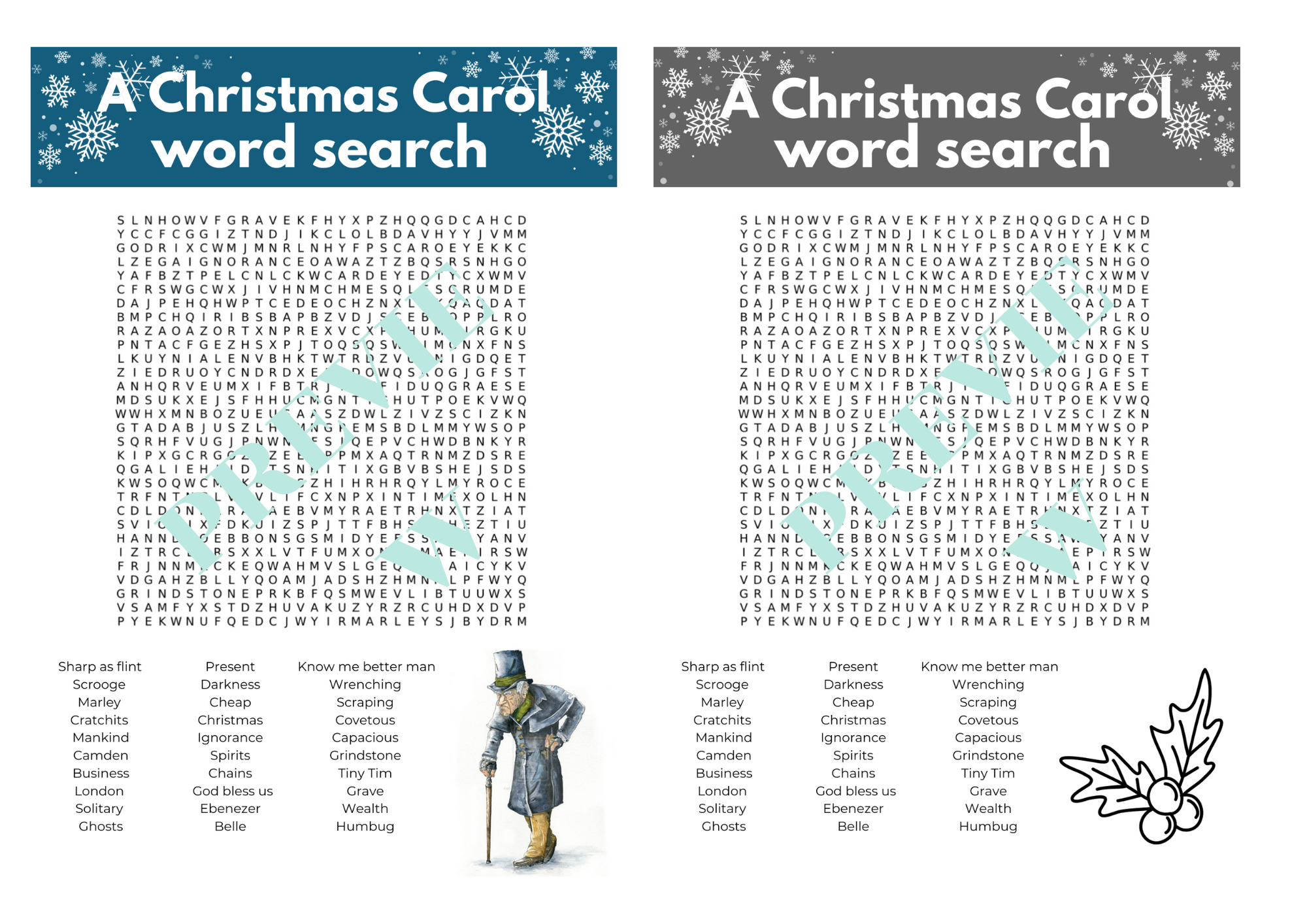 a christmas carol word search teaching resources for a christmas carol mega crossword A Christmas Carol Word Search | Teaching Resources for A Christmas Carol Mega Crossword