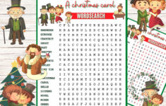 A Christmas Carol Wordsearch Printable With Answers, Fun Game within Marley of a Christmas Carol Crossword