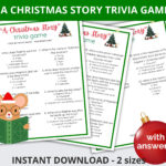 A Christmas Story Trivia, Christmas Trivia, Holiday Party Game Regarding A Christmas Story Best Lines Crossword Answers