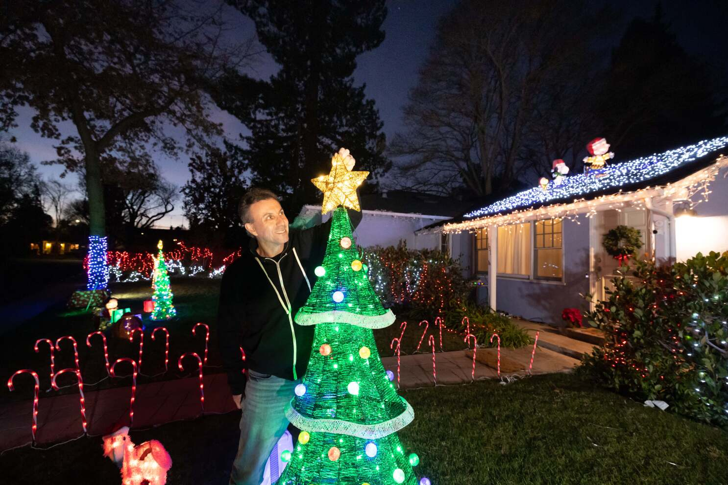 a mans holiday lights display helped land him a top job at roku throughout where outdoor christmas lights crossword A Man'S Holiday Lights Display Helped Land Him A Top Job At Roku throughout Where Outdoor Christmas Lights Crossword