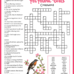 All About Birds Crossword Within Christmas Bird Crossword Clue