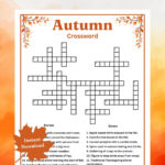 Autumn Crossword Puzzle, Fall Party Word Game, Fall Party Intended For Christmas Dinner Centerpiece Crossword Clue 3 Letters
