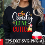 Candy Cane Cutic T Shirt Design, Winter Svg Bundle, Christmas Svg Pertaining To Yankee Blank Christmas Party Tradition Crossword