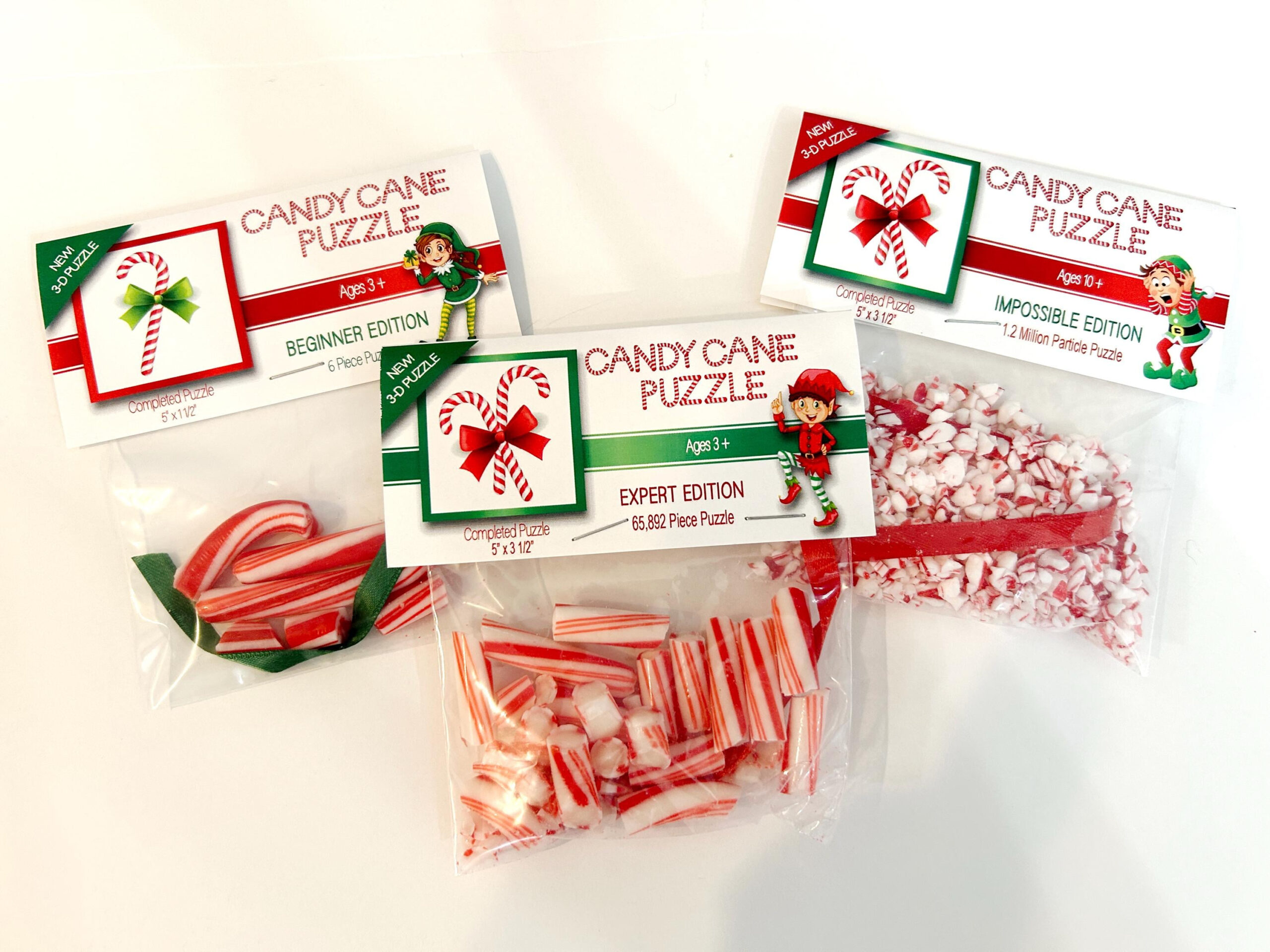 Candy Cane Puzzle - Etsy Canada throughout Some Gag Christmas Gifts Crossword Clue