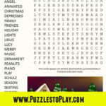 Charlie Brown Christmas Word Search For A Brown Christmas Crossword