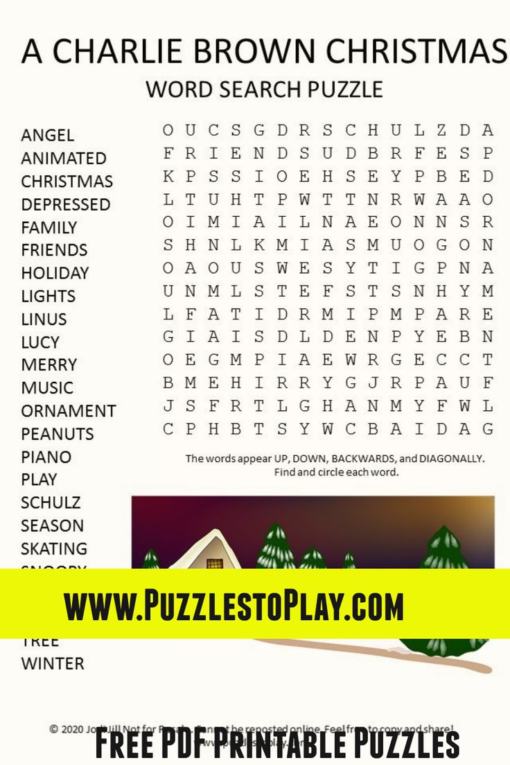charlie brown christmas word search for a brown christmas crossword Charlie Brown Christmas Word Search for A Brown Christmas Crossword