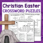 Christian Easter Crossword Puzzle Packet   Mamas Learning Corner Inside Easter Or Passover But Not Christmas Crossword
