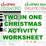 Christmas Activity Sheet For Children, Fun Christmas Activity With Regard To Eggy Christmas Drink Crossword