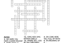 Christmas Carol Crossword Puzzle – Wordmint throughout Sing a Song of Christmas Crossword Puzzle