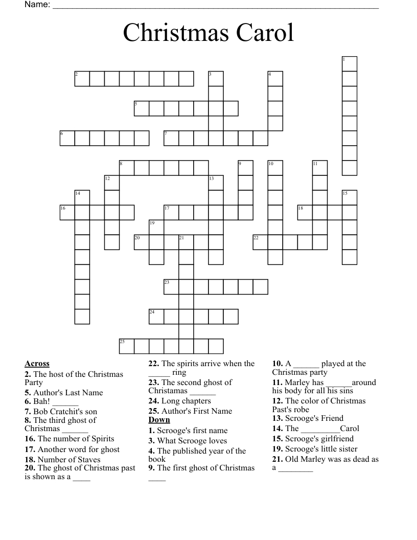 christmas carol crossword wordmint in christmas carol crossword puzzle answer key Christmas Carol Crossword - Wordmint in Christmas Carol Crossword Puzzle Answer Key