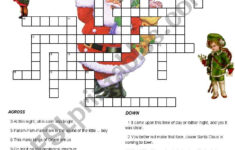 Christmas Carols And Songs Crossword - Esl Worksheetenglishchris with regard to Christmas Carol Crossword Puzzle