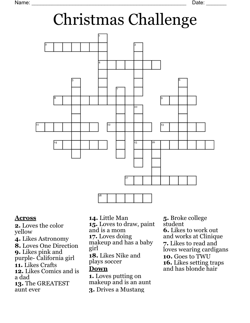 christmas challenge crossword wordmint for christmas challenge crossword answers Christmas Challenge Crossword - Wordmint for Christmas Challenge Crossword Answers