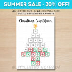 Christmas Countdown Activities   Etsy Within Christmas Dinner Centerpiece Crossword 3 Letters