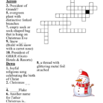 Christmas Crossword Clue   Wordmint With Regard To Christmas Evergreen Crossword Clue