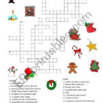 Christmas Crossword   Esl Worksheetalicemaeva For Stick On A Christmas Tree Crossword