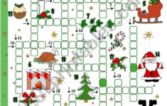 Christmas Crossword - Esl Worksheettecus with regard to Christmas Words Crossword Answer Key