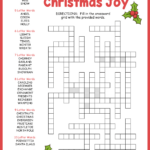 Christmas Crossword Fill In With Regard To All I Want For Christmas Is Crosswords