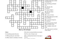 Christmas Crossword (Not Too Easy) | Doc with regard to Free Crossword Puzzle Christmas