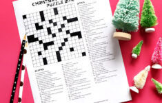 Christmas Crossword Puzzle 2018 – Karen Kavett in Christmas Tree Crossword Answer Key