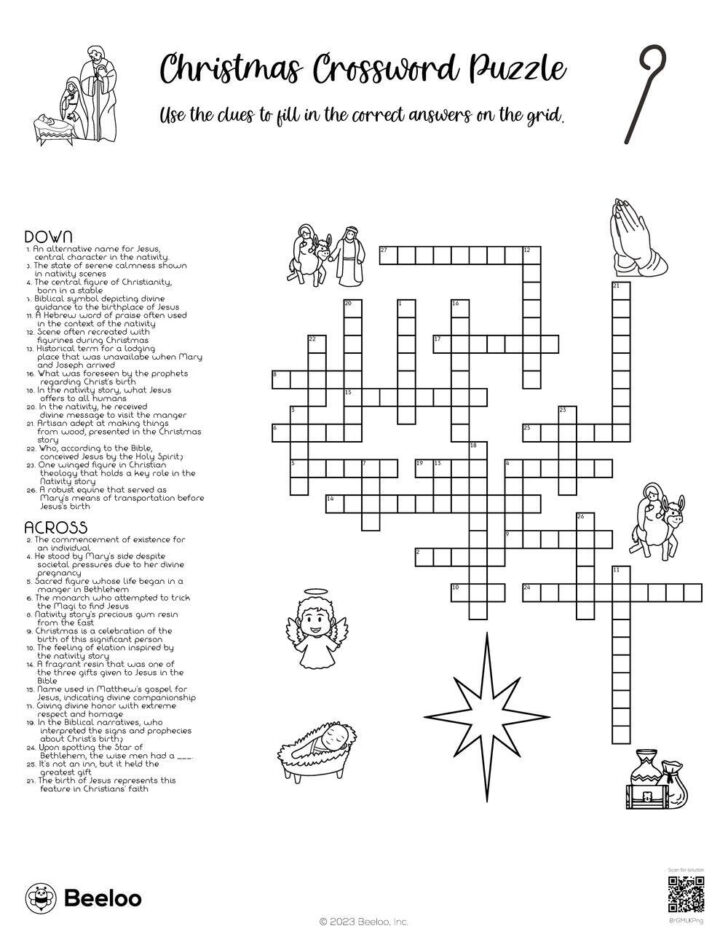 Bible Christmas Crossword Puzzle