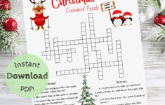 Christmas Crossword Puzzle, Christmas Family Games, Christmas Word for Christmas Is Here Crossword Puzzle