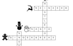 Christmas Crossword Puzzle – Cute & Free Printable | Saturdaygift throughout Printable Christmas Crossword Puzzle with Answers
