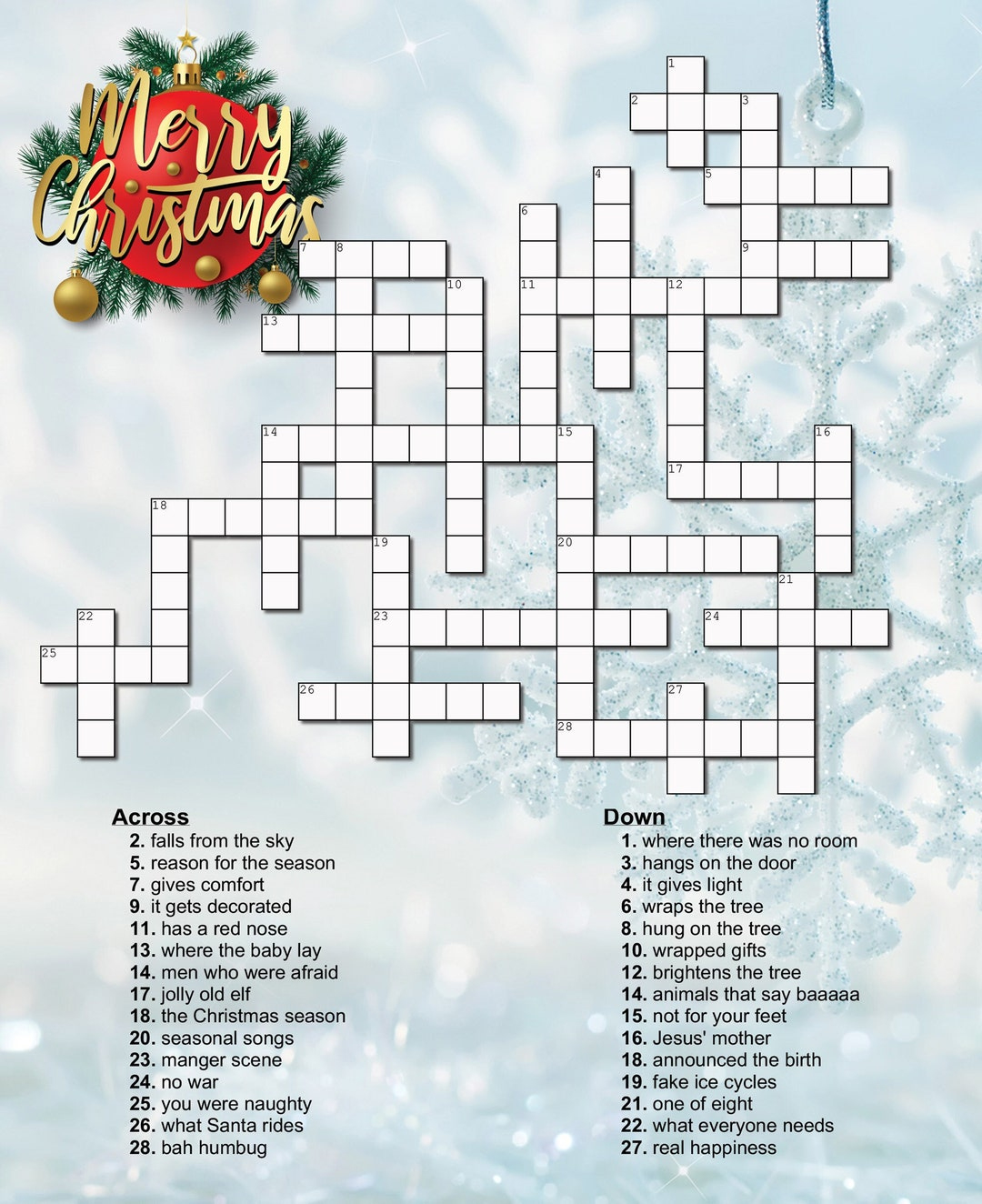 christmas crossword puzzle etsy australia in christmas crossword puzzle Christmas Crossword Puzzle - Etsy Australia in Christmas Crossword Puzzle