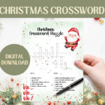 Christmas Crossword Puzzle For Children | Kids Christmas Activity Inside La Christmas Setting Crossword Clue
