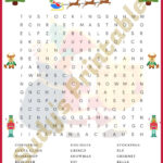 Christmas Crossword Puzzle Fun For Children Activity During The Pertaining To Christmas Crossword Word Search