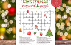 Christmas Crossword Puzzle Game Printable For Kids And Adults pertaining to Christmas Material Crossword Clue